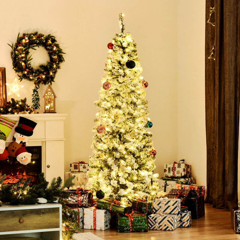 The Holiday Aisle® Pre-Lit Snow-Flocked Artificial Christmas Tree